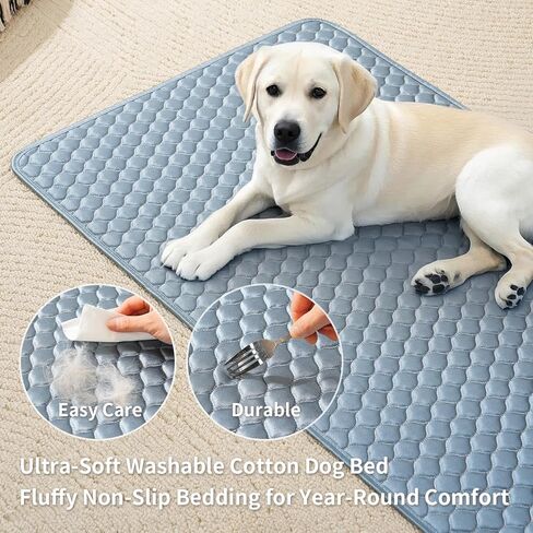 وسادة قفص الكلب للأقفاص الكلب الهادئة tricot pad pad pad anti slip led led for cates قابلة للغسل كلها أسرة الحيوانات الأليفة الأسود 24 × 18 × 0.2 بوصة in Kuwait