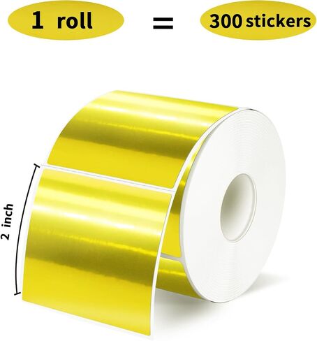 2 "x2" ملصقات ملصقات حرارية مربعة بيضاء ، ملصقات حرارية مباشرة مربعة ذاتية ، 500 ورقة مع خط ثقب في لفة in Kuwait