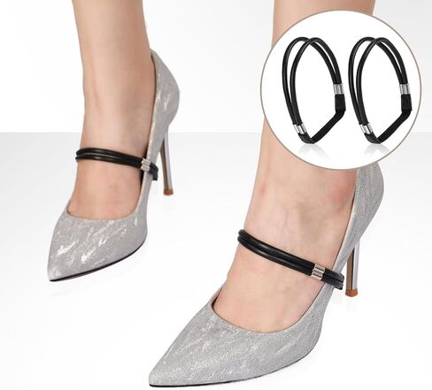 1 Pair Womens Shoe Straps Belt Clear Detachable Replacement Ankle Straps for Heels Elastic High Heels Shoe Straps Dual-Purpose Shoe Belt Band for Women Girls Holding Loose High Heels in Saudi Arabia