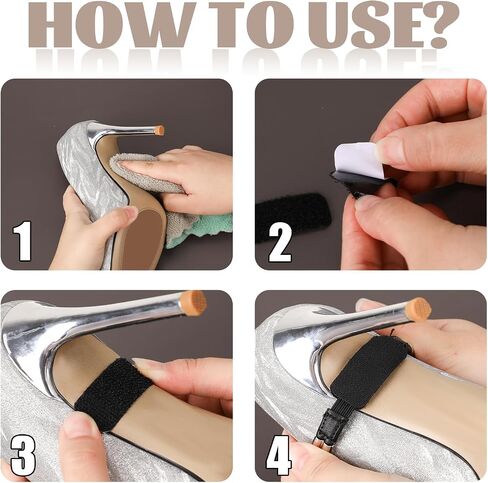 1 Pair Womens Shoe Straps Belt Clear Detachable Replacement Ankle Straps for Heels Elastic High Heels Shoe Straps Dual-Purpose Shoe Belt Band for Women Girls Holding Loose High Heels in Saudi Arabia