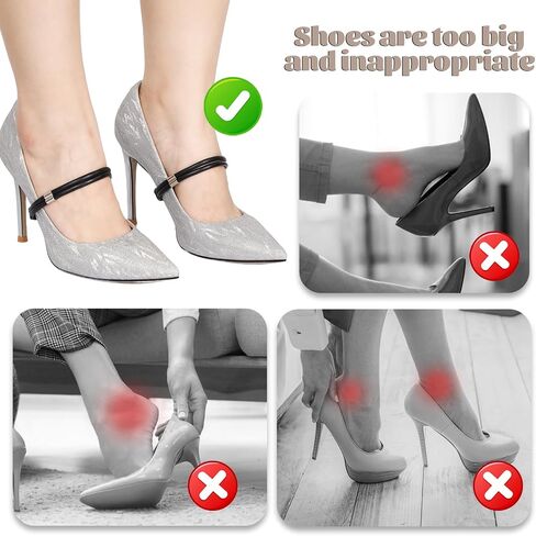 1 Pair Womens Shoe Straps Belt Clear Detachable Replacement Ankle Straps for Heels Elastic High Heels Shoe Straps Dual-Purpose Shoe Belt Band for Women Girls Holding Loose High Heels in Saudi Arabia