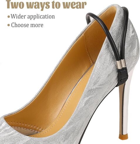 1 Pair Womens Shoe Straps Belt Clear Detachable Replacement Ankle Straps for Heels Elastic High Heels Shoe Straps Dual-Purpose Shoe Belt Band for Women Girls Holding Loose High Heels in Saudi Arabia