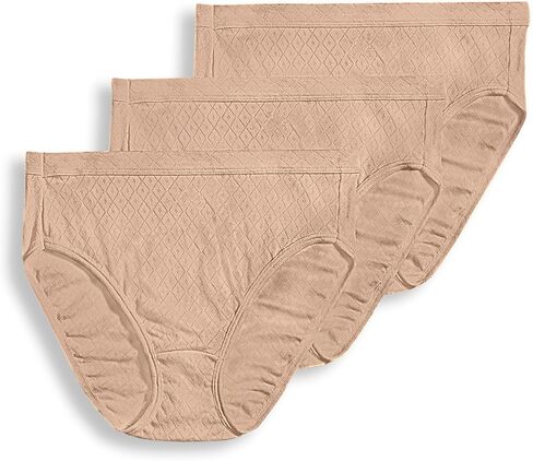 Jockey Women's Underwear Elance Breathe French Cut - 3 Pack, Flowing Fine/Frothy Blue/Navy, 10 in Saudi Arabia