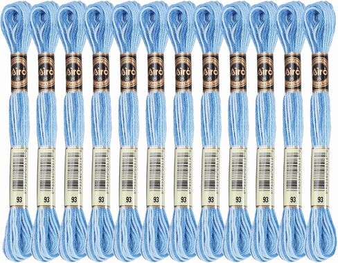Patikil 12 Skeins تطريز Floss ، سلسلة البوليستر التطريز سلسلة الأساور للتطريز اليدوي المتقاطع ، الأرجواني الأزرق in Kuwait