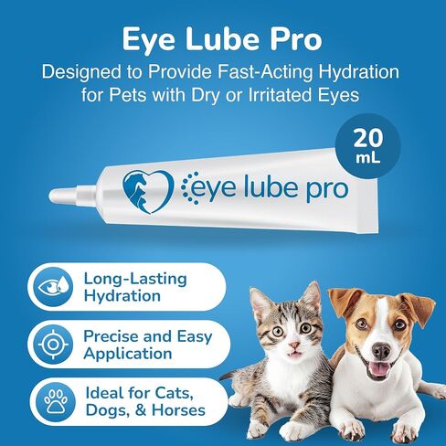 Sentrx Eye Lube Pro Plus + هيالورون للكلاب والقطط والخيول، لتخفيف جفاف العين، 20 جم in Saudi Arabia