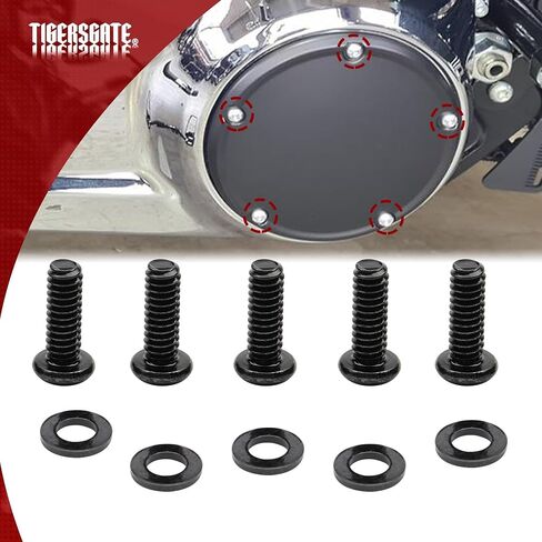 Tigersagte Derby Cover Hardware Hardware Kit لعام 2008 ، Trike & Trike & 2006-2017 Dyna ، 2008-2018 Softail (ما عدا الانزلاق الرياضي) ، Chrome in Saudi Arabia