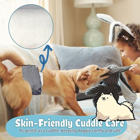 Leapsheep Dog Digip Diaper Liners Peals for Class and Edual Cogs ، منصات فترة الكلاب ، وسادات داعم الكلاب الناعمة الفائقة التي تناسب فرق البطن ، واللفائف ، وحفازات الكلاب القابلة للغسل (S ، 20) in Kuwait