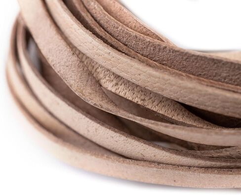 TheBeadChest 1.5mm Brown Flat Leather Cord (15ft) in Saudi Arabia