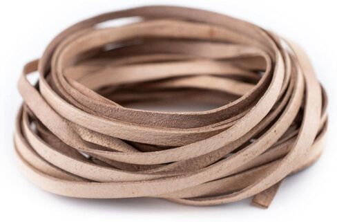 TheBeadChest 1.5mm Brown Flat Leather Cord (15ft) in Saudi Arabia