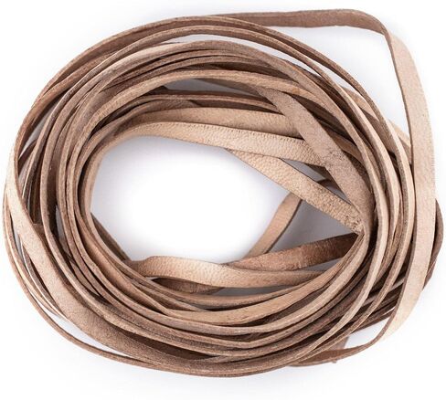 TheBeadChest 1.5mm Brown Flat Leather Cord (15ft) in Saudi Arabia
