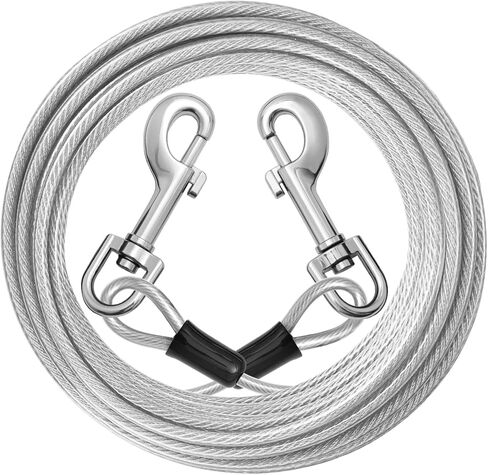 jenico Dog Tie Out Cable: 10ft Dog Leads for Yard Heavy Duty - Reflective Chain Leash for Outside Small Large Dogs Up to 125lbs Outdoor Runner Camping in Kuwait