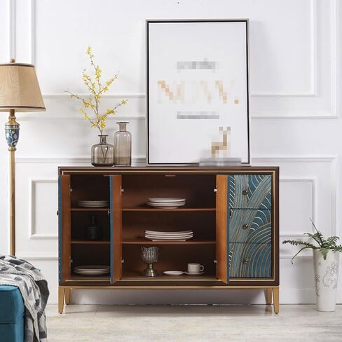 Sideboard Cabinet Retro Creative High-end Dining Sideboard Household Multi-Functional Entrance Cabinet Kitchen Storage Cabinet Sideboard Cabinet with Drawers in Saudi Arabia