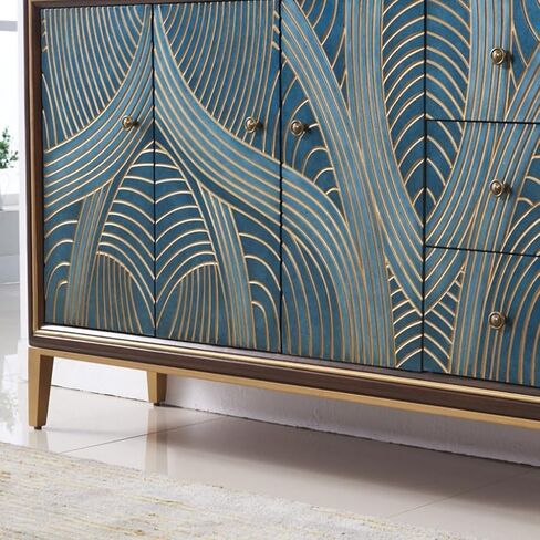 Sideboard Cabinet Retro Creative High-end Dining Sideboard Household Multi-Functional Entrance Cabinet Kitchen Storage Cabinet Sideboard Cabinet with Drawers in Saudi Arabia