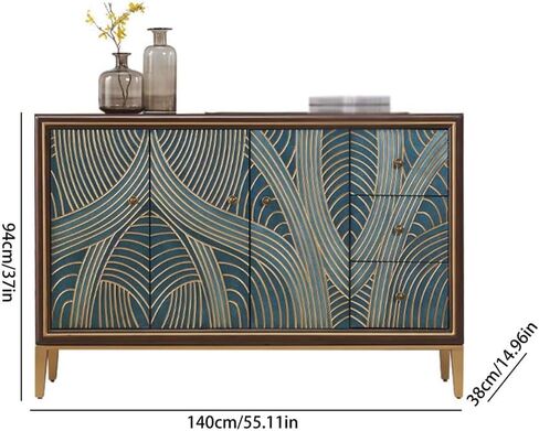 Sideboard Cabinet Retro Creative High-end Dining Sideboard Household Multi-Functional Entrance Cabinet Kitchen Storage Cabinet Sideboard Cabinet with Drawers in Saudi Arabia