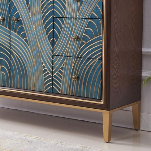 Sideboard Cabinet Retro Creative High-end Dining Sideboard Household Multi-Functional Entrance Cabinet Kitchen Storage Cabinet Sideboard Cabinet with Drawers in Saudi Arabia