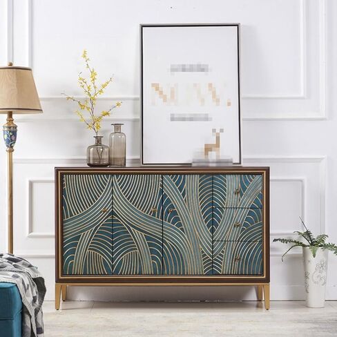 Sideboard Cabinet Retro Creative High-end Dining Sideboard Household Multi-Functional Entrance Cabinet Kitchen Storage Cabinet Sideboard Cabinet with Drawers in Saudi Arabia
