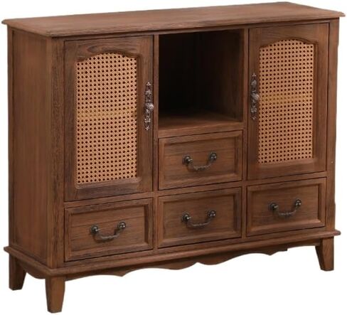 Sideboard Cabinet Simple Solid Wood Sideboard Home Entrance Display Cabinet Living Room Decorative Cabinet Suitable for Restaurants, Kitchens, Etc. Sideboard Cabinet with Drawers(C) in Kuwait