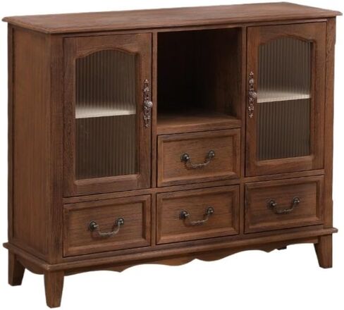 Sideboard Cabinet Simple Solid Wood Sideboard Home Entrance Display Cabinet Living Room Decorative Cabinet Suitable for Restaurants, Kitchens, Etc. Sideboard Cabinet with Drawers(C) in Kuwait