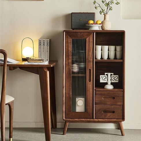Sideboard Cabinet Black Walnut Buffet Cabinet Wooden Sideboard Living Room Cabinet Dining Room Furniture Cabinet with Door Sideboard Cabinet with Drawers in Saudi Arabia