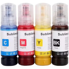 Replacement Sublimation Ink 522 502 Refilled Bottles Work with ET2400 ET2720 ET2760 ET2750 ET4800 ET-2800 ET-2803 ET-2850 Inkjet Printers Heat Press Transfer on Mugs T-Shirts