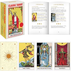 Wyspell Classic Tarot Deck - Original Tarot Cards with Guide Book for Beginners - Beginner Cards with Meanings (Dark)