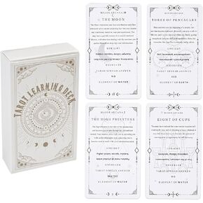 78 Clear Text Pattern Tarot Cards, Classic Tarot Learning Deck Fortune Telling Game with Meanings on Them for Beginner