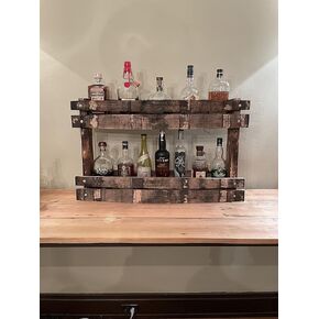Bourbon Barrel Shelf (Double Shelf)