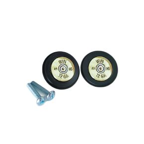 2-Piece Drawer Pull Set, Black Matte Metal with Recycled 12 gauge Shotgun Shell Ammo Bullet Head, Cabinet Accent