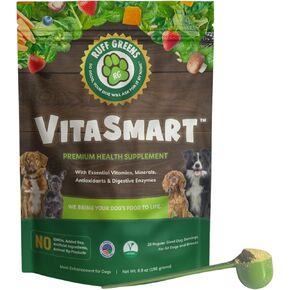 Ruff Greens - Dog Food Topper, Hip & Joint Supplement for Dogs - Probiotics Digestive Enzymes Powder for Mobility Support, Essential Vitamins & Minerals, 6.9 Ounce