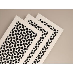 Vent Cover for walls and ceiling 1/4" Thick Primed white Custom Size Fan cover Wall Register Ceiling Register Air Return ventilation cover Style # 11