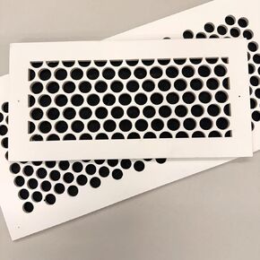 Vent Cover for walls and ceiling 1/4" Thick Primed white Custom Size Fan cover Wall Register Ceiling Register Air Return ventilation cover Style # 21