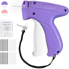 Stitch Gun for Clothes -Handheld Stitch Quick Clothing Fixer - Mini Tag Gun - Includes 6 Fine Needles, 2000 Fasteners including 1000 Black & 1000 White (pink)