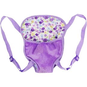 June Garden Baby Doll Carrier - Front and Back Flexible Fit Carrier - Fits for 14 to 18 inch American Girl Dolls and Stuffed Animals - Pink