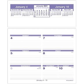 2021 Flip-A-Week Weekly Desk Calendar Refill by AT-A-GLANCE, 6" x 7" (SW705X5021)