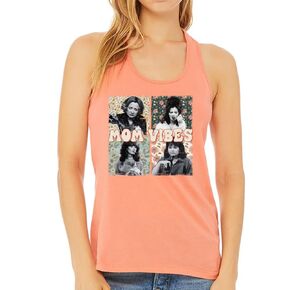 90’s Mom Vibe Racerback Shirt, Funny Mom Life Racerback Tank Top, Trendy Funny Mom Shirt, Retro Mother Racerbacks, Mother's Day Gift, Cool Mom Gifts.
