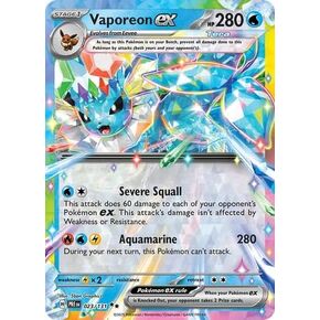 Pokemon - Vaporeon ex 023/131 – Prismatic Evolutions – Double Rare – Foil Single Card