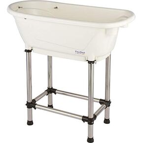 Dog Grooming Plastic Free Standing Bathtub for Small & Medium Sized Pets, for Indoor & Outdoor