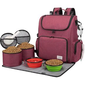 وعاء للكلاب قابل للطي، عبوتان، وعاء بديل قابل للطي للسفر للكلاب، سعة 650 مل، وعاء طعام محمول للكلاب مزود بمشبك، طبق كوب لإطعام القطط الأليفة للسفر والمشي والمشي لمسافات طويلة (أزرق + برتقالي) in Kuwait