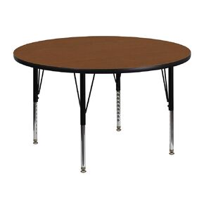 EMMA + OLIVER 48" Round Red HP Laminate Preschool Activity Table