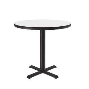 Correll 30" Round Bar Café & Break Room Bistro Table, Dry Erase/Markerboard High Pressure White Laminate Top, Cast Iron Base, Tops Made in The USA