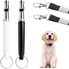 2 Pack Dog Whistle, Dog Whistle to Stop Barking Neighbors Dog, Adjustable Ultrasonic Silent Professional Dog Training Whistle Set with 2 Pcs Lanyard