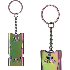 Stainless Steel High Decibel Triple Tube Training Whistle, Survival Emergency Whistle Outdoor, Loud Whistle for Camping Hiking Outdoor Training Whistle （1 Pcs Colours