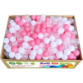 Ball Pit Balls 200/500/1000 Count Play Plastic Balls for Ball Pit Playpen BPA- Free Crush Proof Bounce House Balls for Pet Dogs,Soft Plastic Pool Ball for Toddlers (Rainbow, 200 Count)