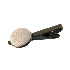 Men's Linen Tie Bar for 12th Wedding Anniversary Gift, Unique Gifts for your Husband, Novelty Tie Clip