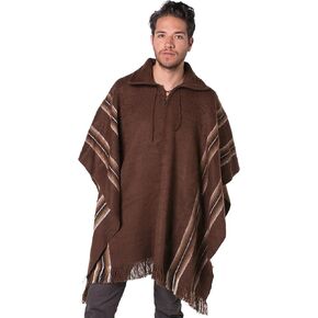 Gamboa - Genuine Alpaca Poncho - V Neck Poncho - Unisex - White in Kuwait