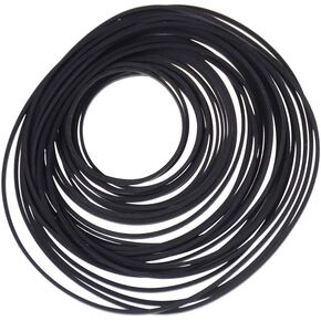 Zyaobei-Timing Pulley Engine Drive Belts for DIY لعبة الوحدة النمطية 30 مم إلى 120 ملم ديا من المطاط الأسود النبضة الصغيرة الحزام ، 1pack ، يستخدم على نطاق واسع
