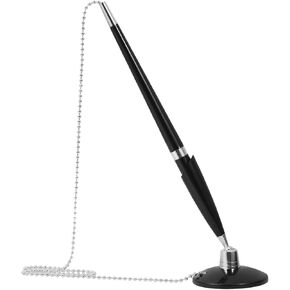 Table Fixed Signature Pen with Chain Wear Resistant Design for Business Use Adhesive Countertop Attachment Smooth Writing Experience for Banks and Hotels