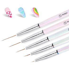 Beetles 150Pcs Soft Nail Sponges for Ombre, Colorful Nail Sponge with Grabbing Pen, Blooming Nails Art Brushes, Gradient Manicure DIY Tools, Professional Accessories Supplies for Home and Salon Use