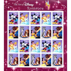 ART of Disney Romance Love Mint Us Stamps 4025-28