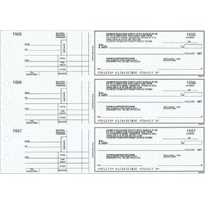 3 to a Page Manual Checks for Business, Blue Safety (500)
